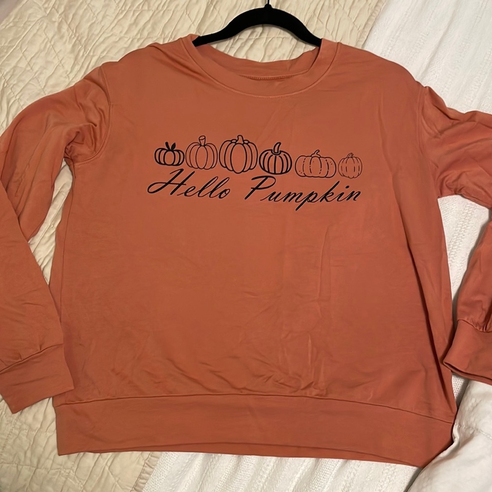 Hello Pumpkin size XS cotton sweater